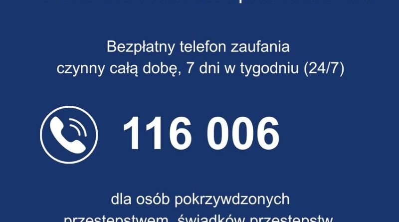 Ogólnopolska Linia Pomocy Pokrzywdzonym – Infolinia Funduszu Sprawiedliwości