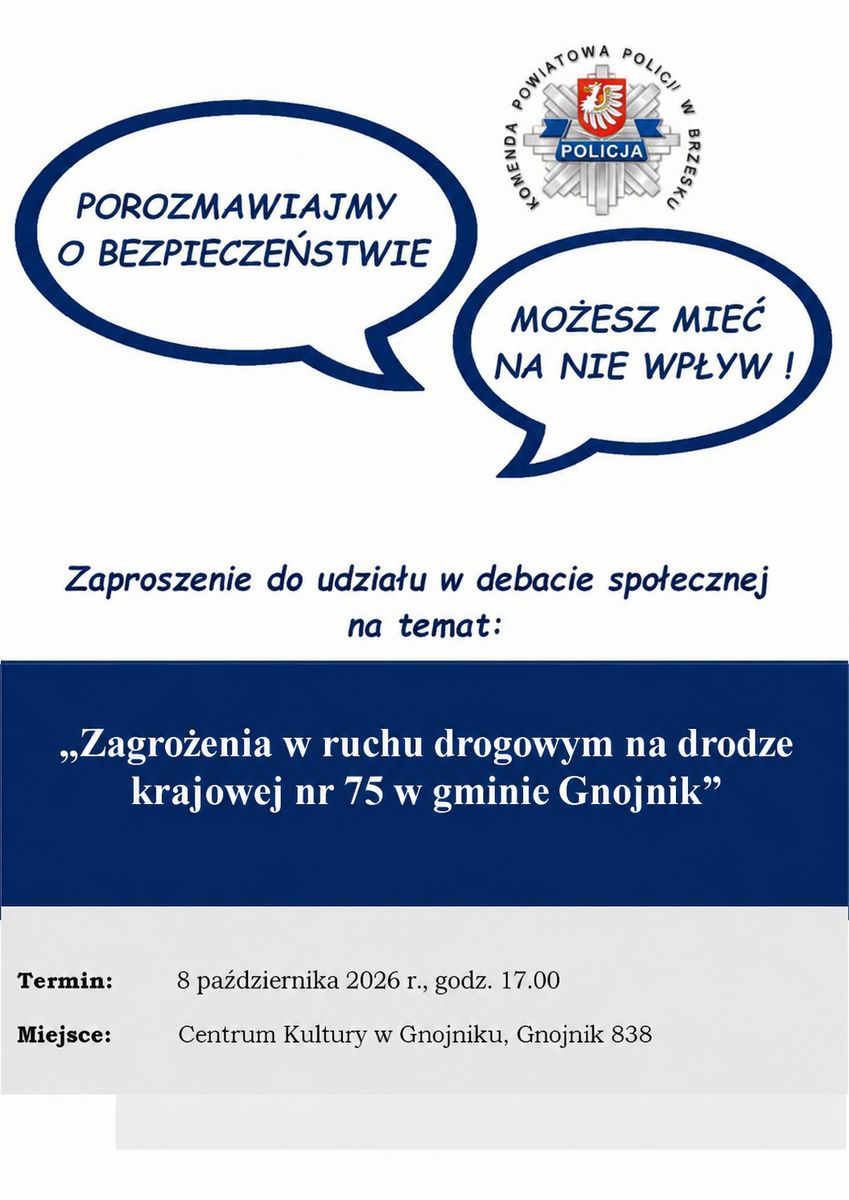 Porozmawiajmy o bezpieczeństwie – policjanci zapraszają na debatę społeczną